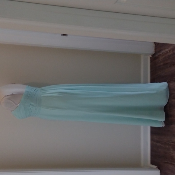 David's Bridal Light Blue Strapless Dress - Picture 6 of 9